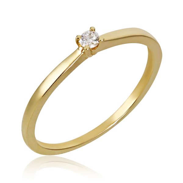 Sárga arany eljegyzési gyűrű EGY-901