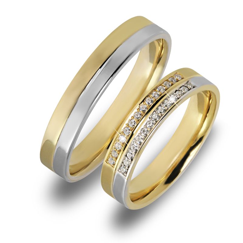 Többszínű arany karikagyűrű KGY-574